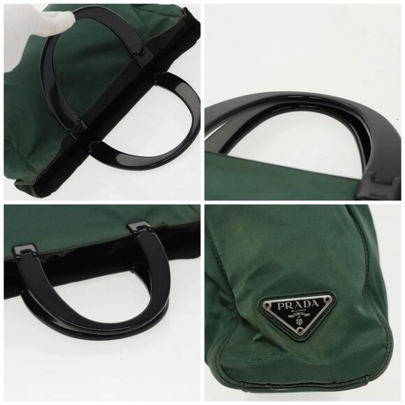 PRADA Hand Bag Nylon Green Auth fm4152 - Picture 16 of 16
